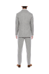 Men's Light Grey Wool Blend Suit