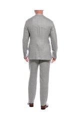 Men's Light Grey Wool Linen Suit