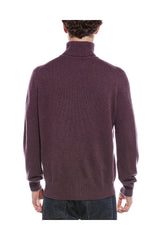 Men's Maroon Wool Turtleneck Sweater