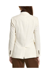 Women's Off White Cotton Jacket