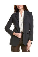 Women's Dark Blue Wool Blazer