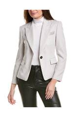 Women's Off White Wool Blazer