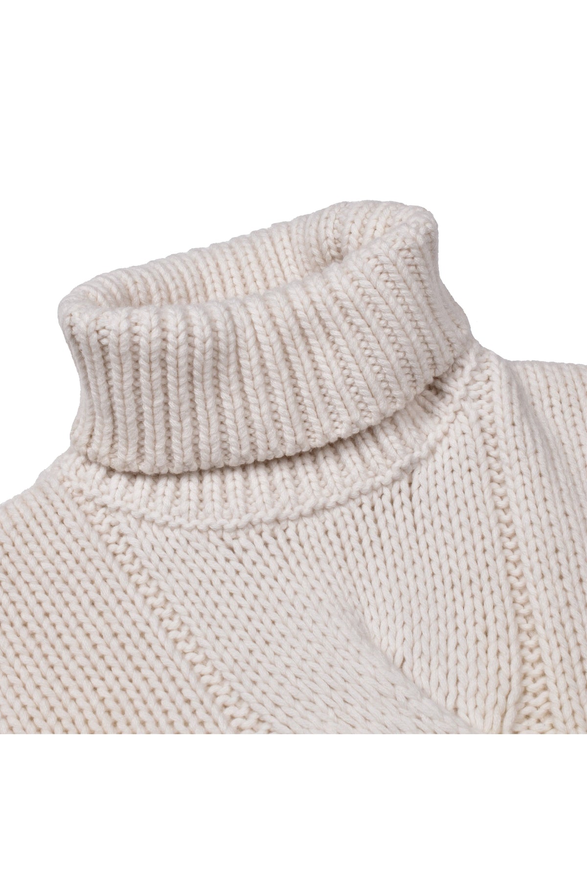 Men's Cream Cashmere Cable Sweater