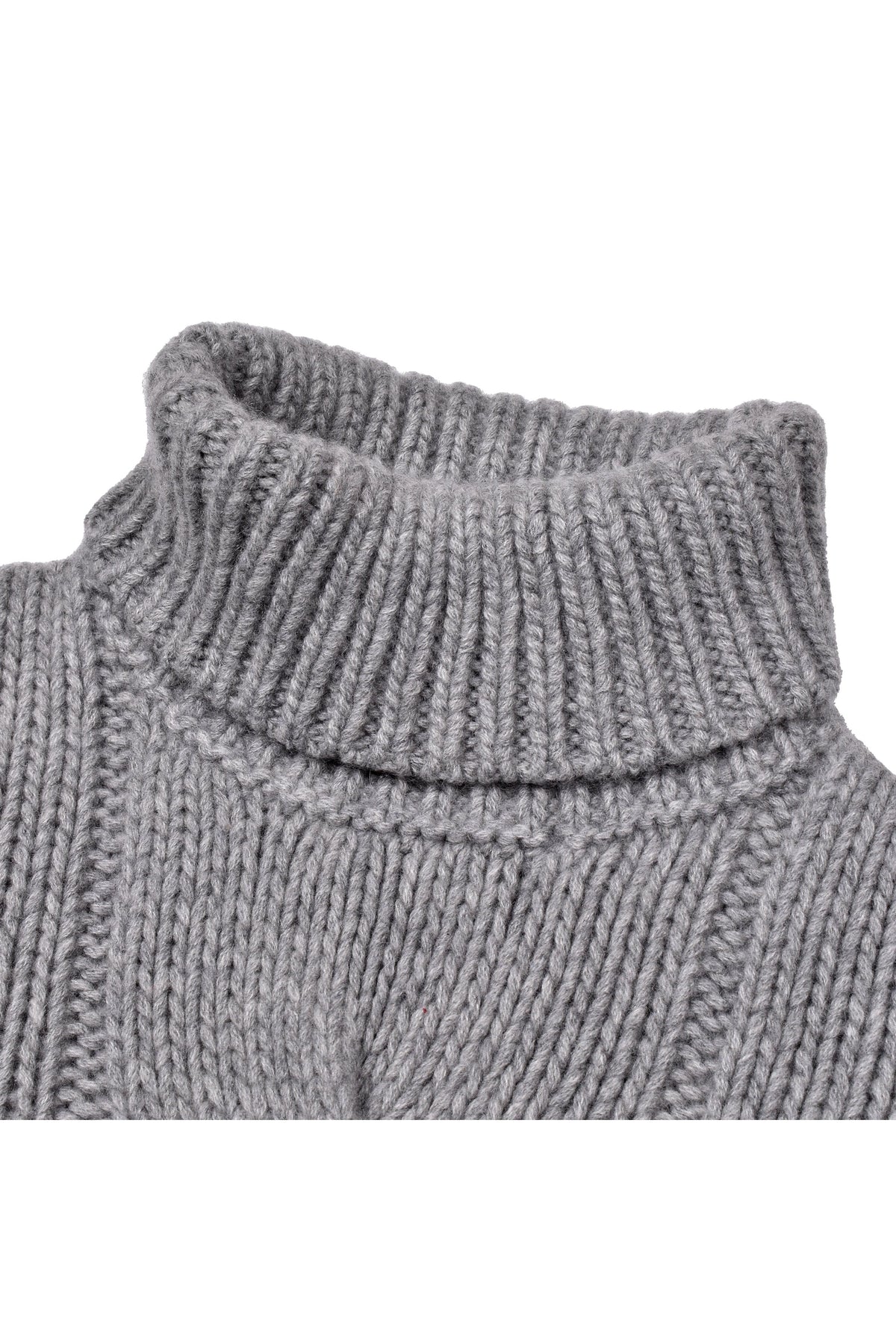 Men's Light Grey Cashmere Turtleneck Sweater