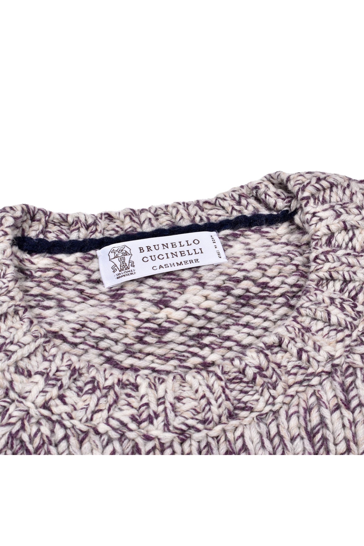 Men's Ecru Cashmere Blend Sweater