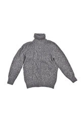 Brunello Cucinelli Men's Gray Cashmere Cable Sweater