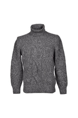 Brunello Cucinelli Men's Gray Cashmere Cable Sweater