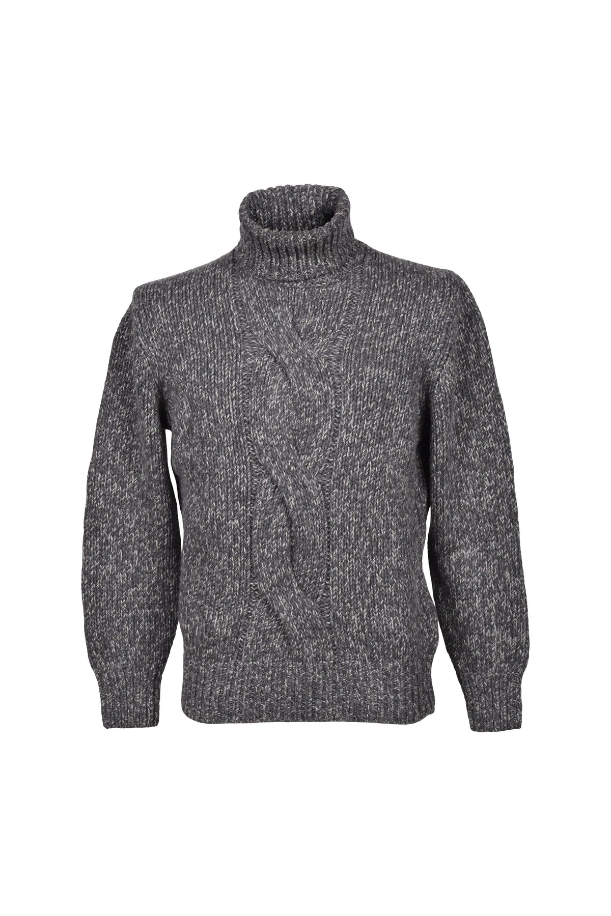 Brunello Cucinelli Men's Gray Cashmere Cable Sweater