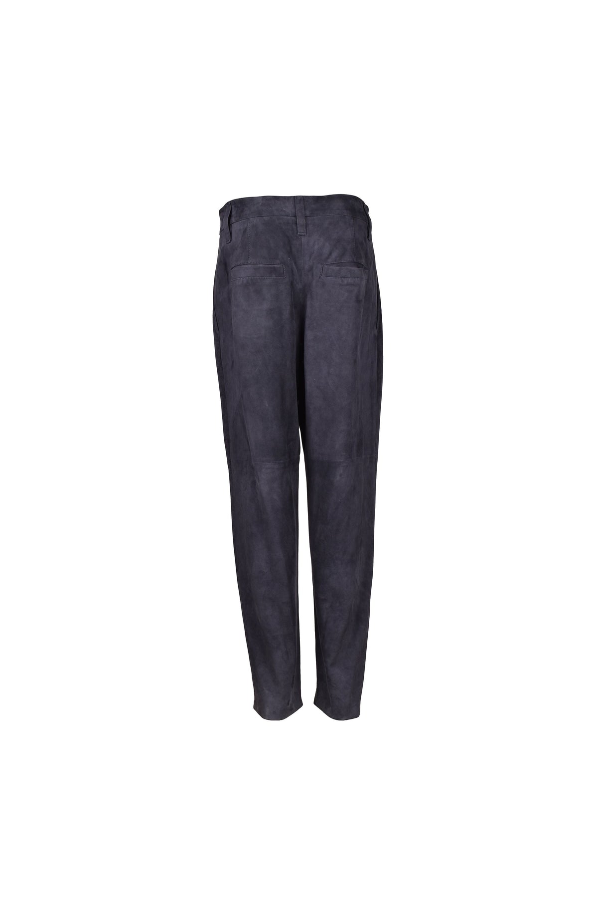 Women's Dark Purple Suede Trousers