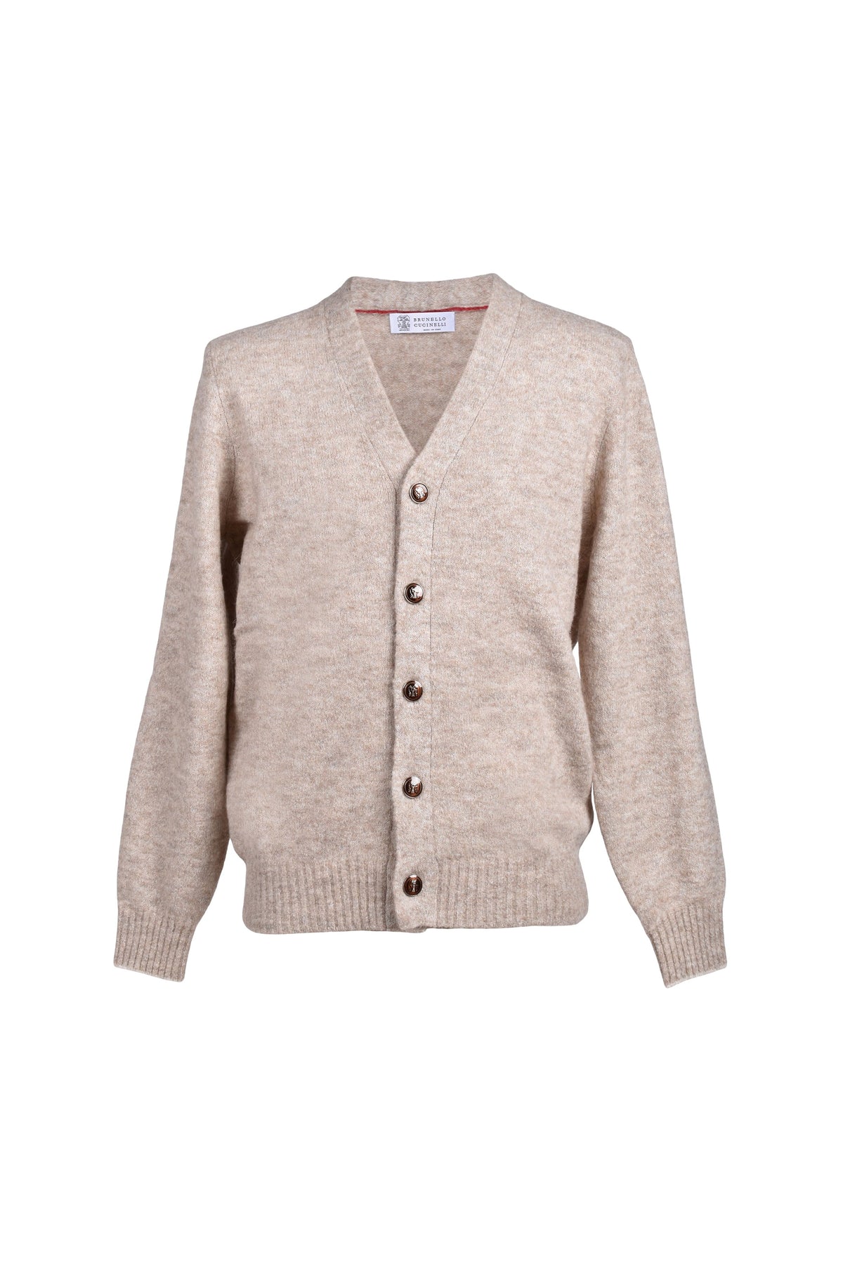 Men's Sand Wool Blend Cardigan Sweater