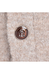 Men's Sand Wool Blend Cardigan Sweater