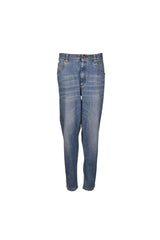 Women's Medium Blue Tapered Trousers