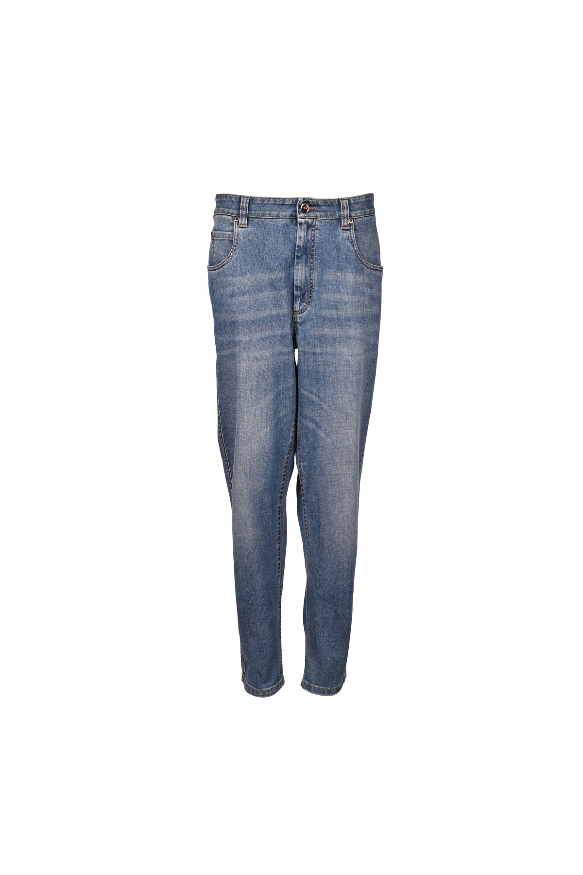 Women's Medium Blue Tapered Trousers