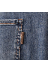 Women's Medium Blue Tapered Trousers