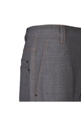 Women's Grey Wool Straight Trousers