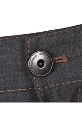 Women's Grey Wool Straight Trousers