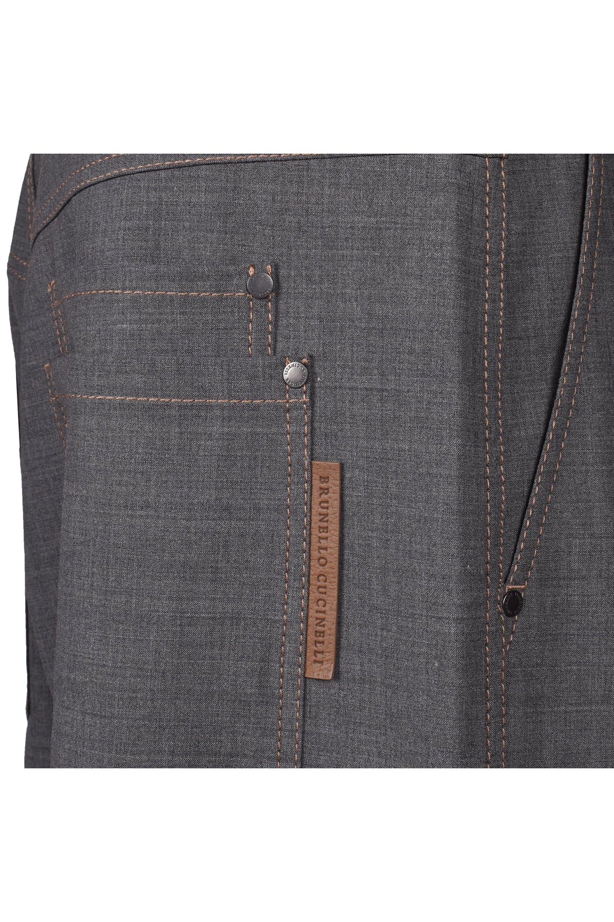 Women's Grey Wool Straight Trousers