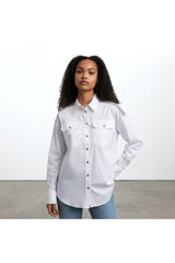 Women's White Western Style Shirt