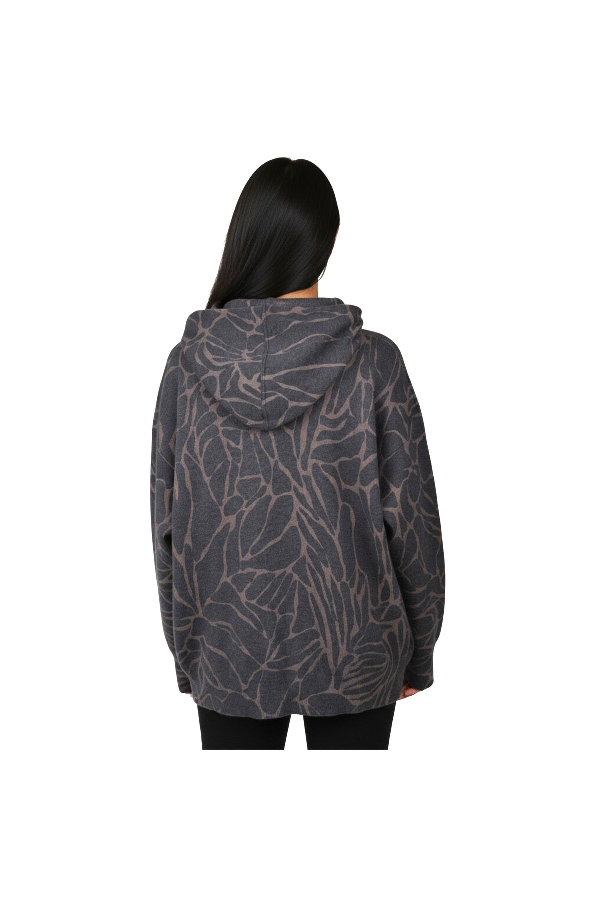 Women's Black Cashmere Blend Hoodie