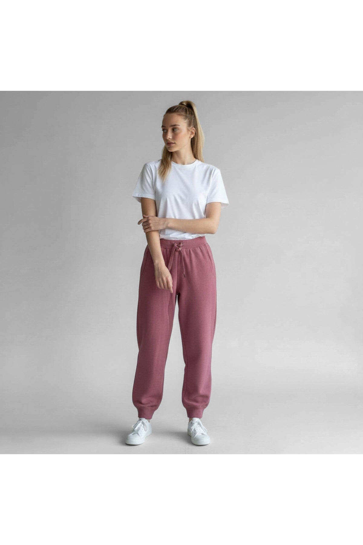 Women's Berry Cashmere Jogger Trousers
