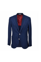 Brunello Cucinelli Men's Blue Wool Silk Blazer