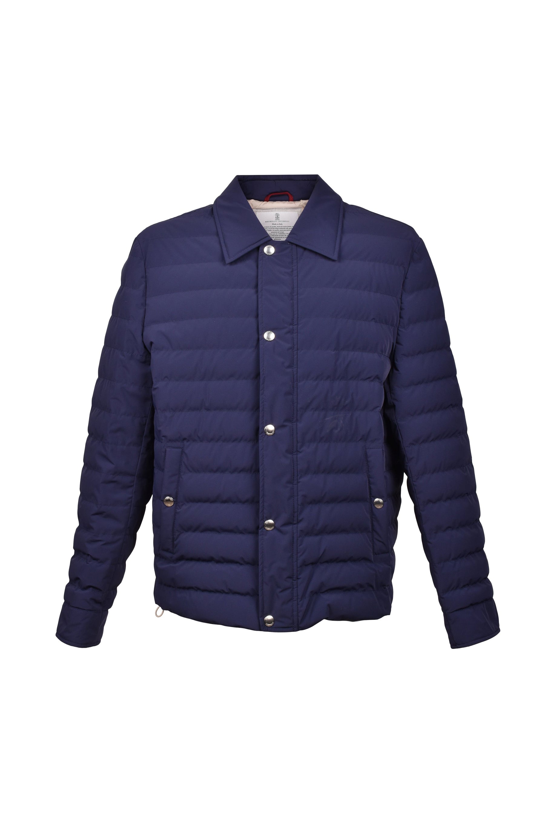 Brunello Cucinelli Men's Dark Blue Quilted Jacket