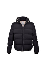 Men's Black Quilted Bomber Jacket