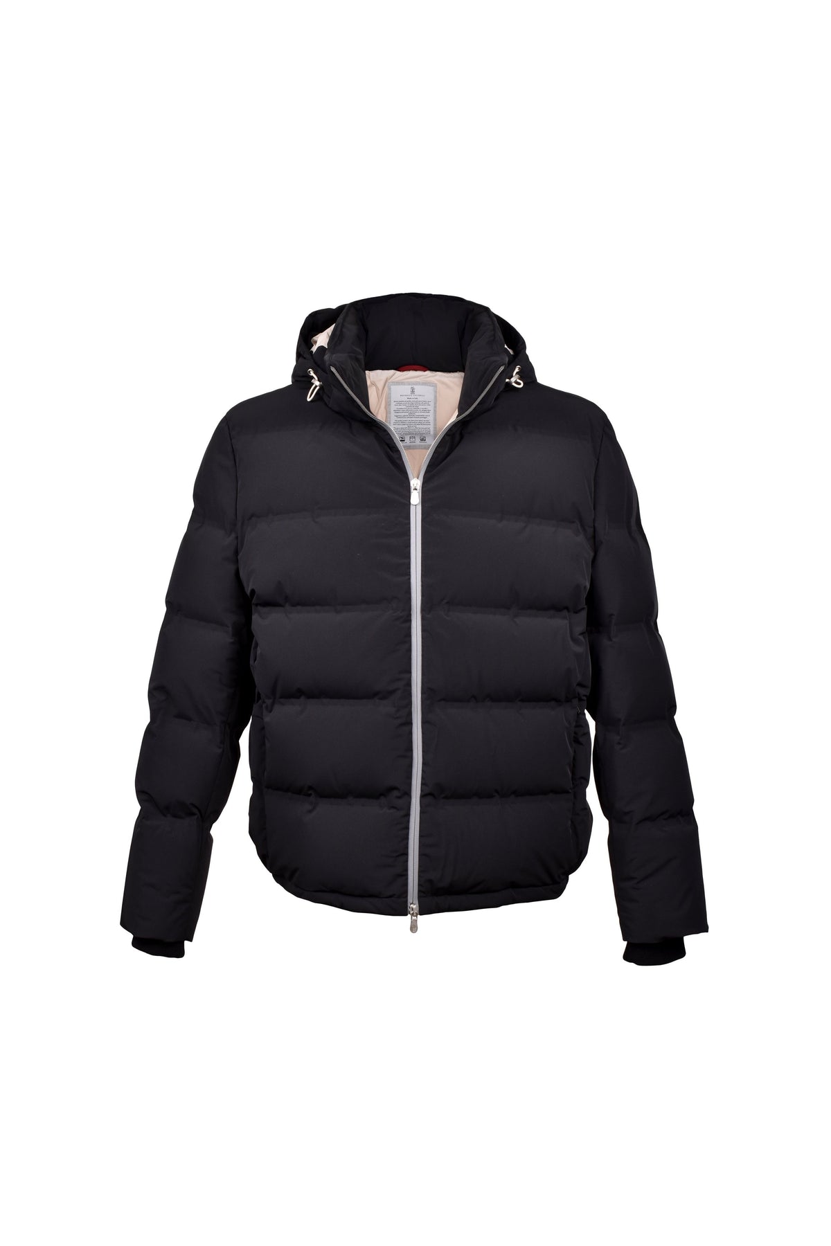 Men's Black Quilted Bomber Jacket