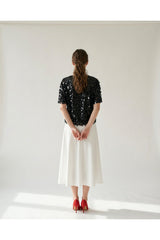 Women's Black Sequin Embellished Shirt