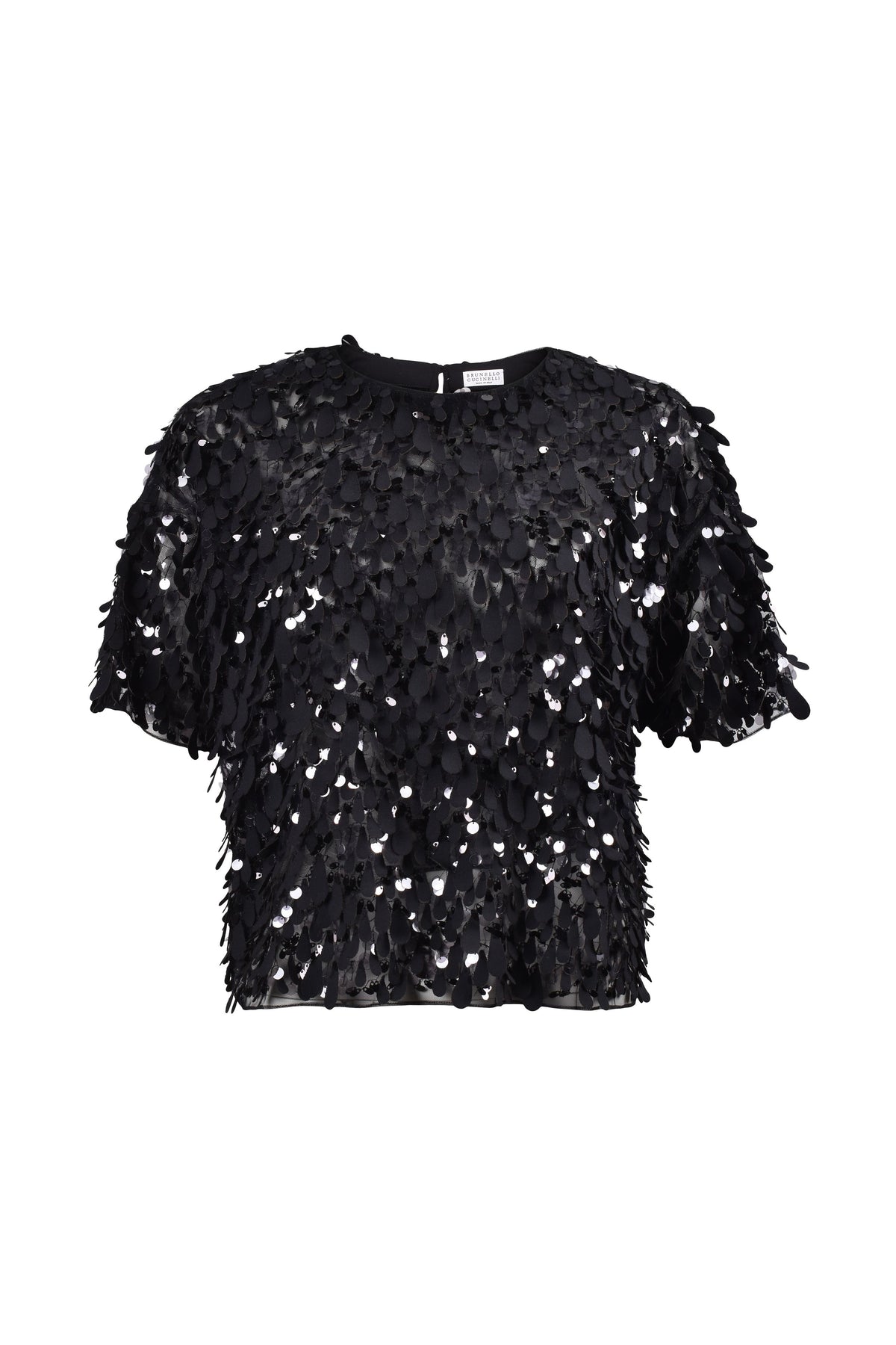 Women's Black Sequin Embellished Shirt