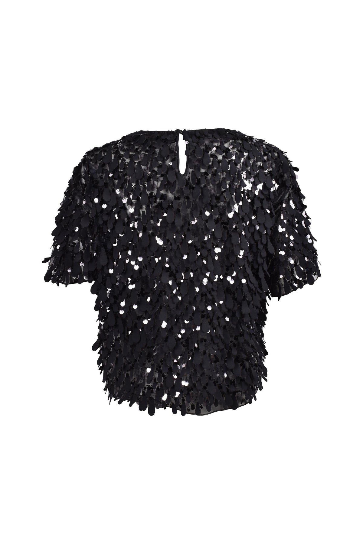Women's Black Sequin Embellished Shirt