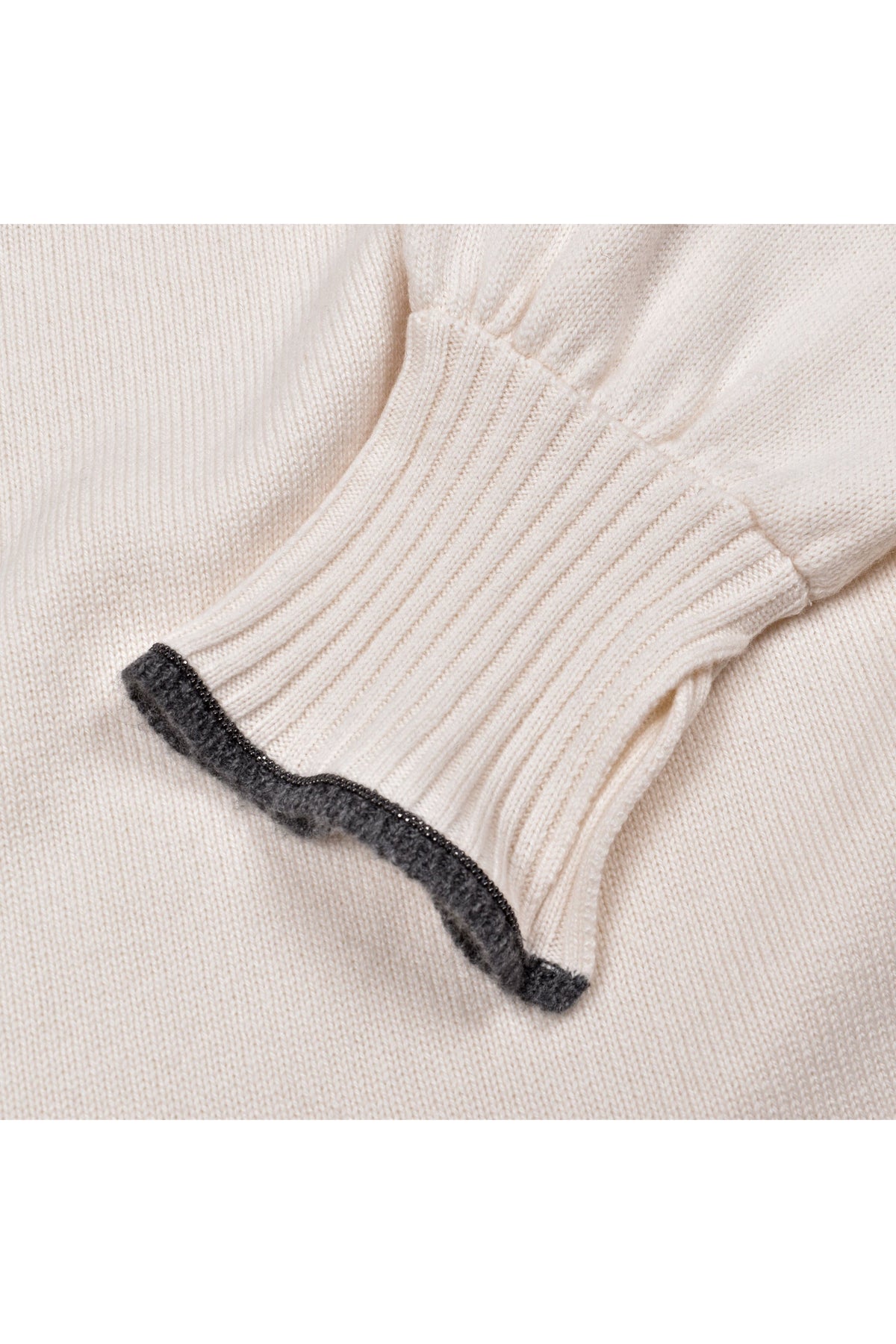 Women's Off White Cashmere Crewneck Sweater