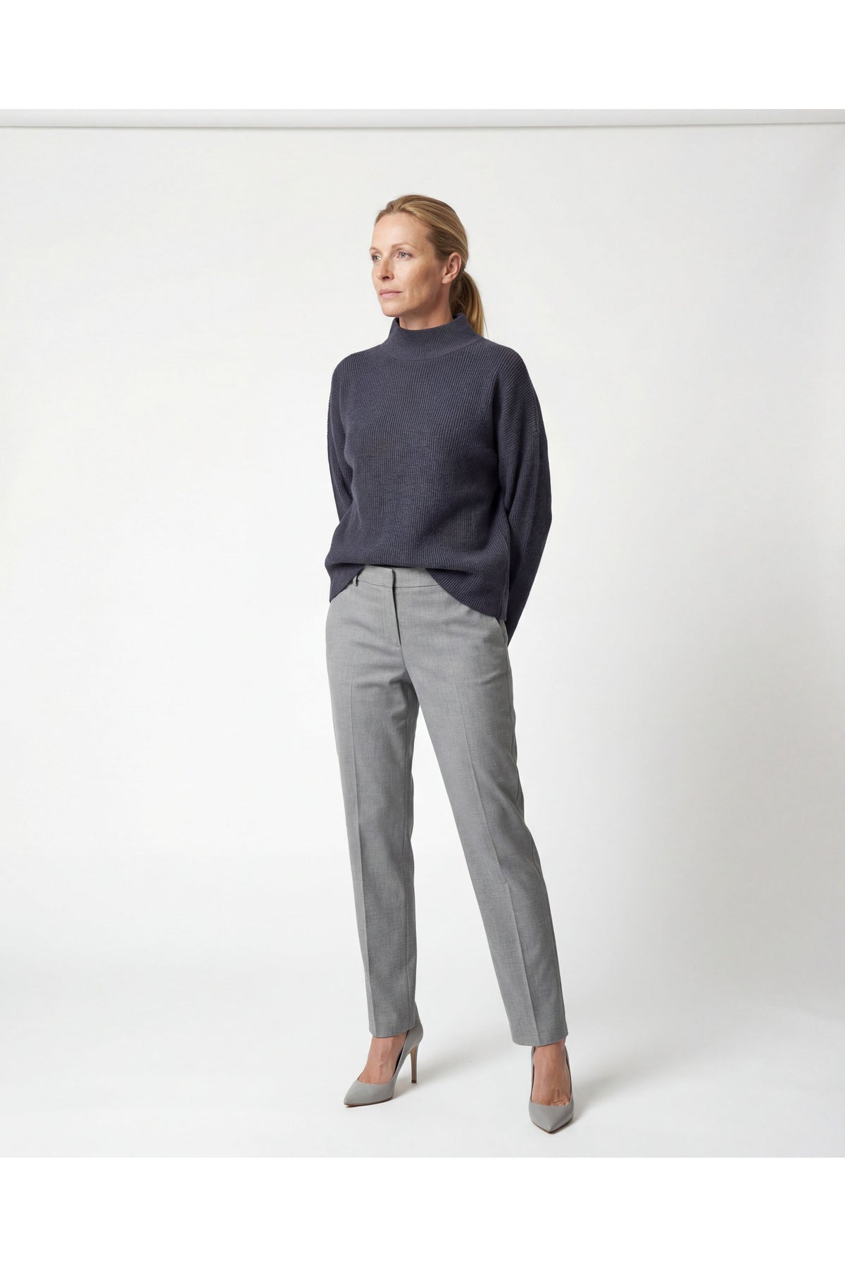 Women's Dark Blue Cashmere Sweater