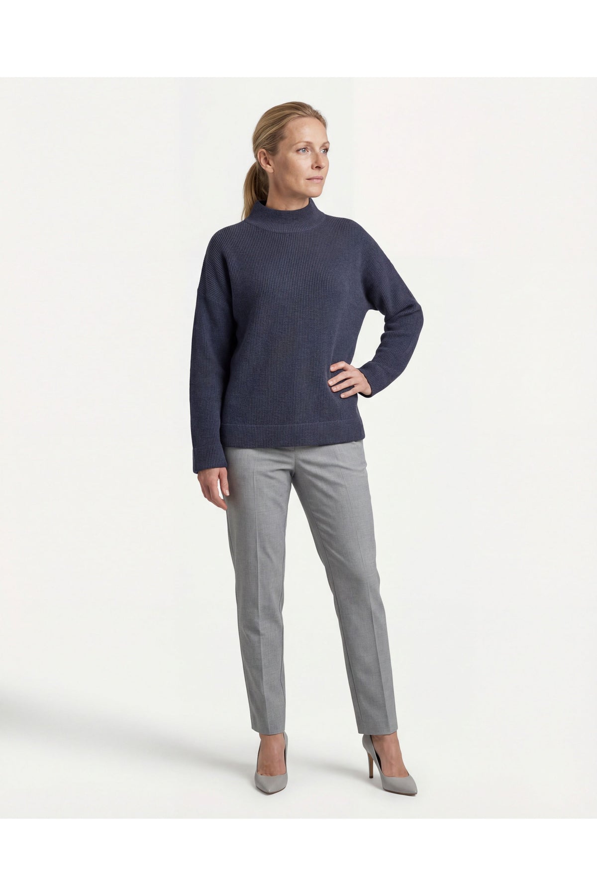 Women's Dark Blue Cashmere Sweater