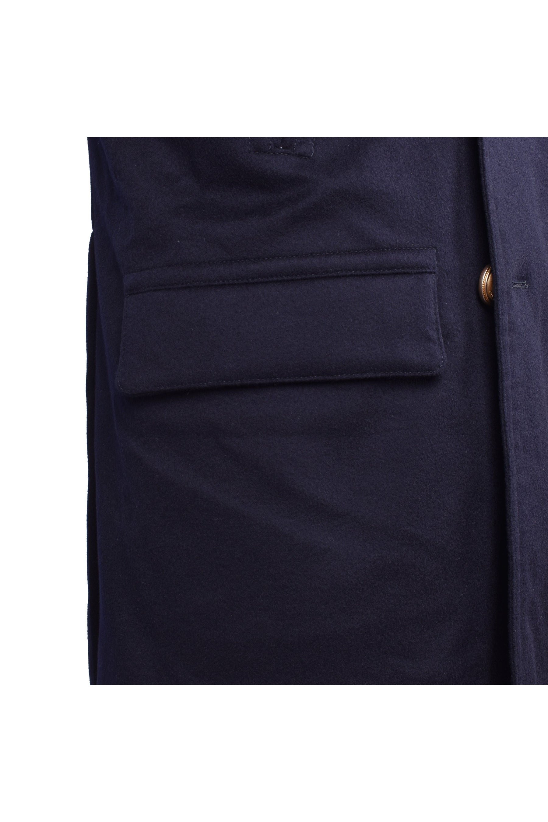 Brunello Cucinelli Men's Navy Wool Pea Jacket
