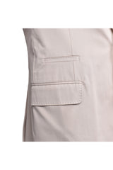 Men's Beige Cotton Casual Suit