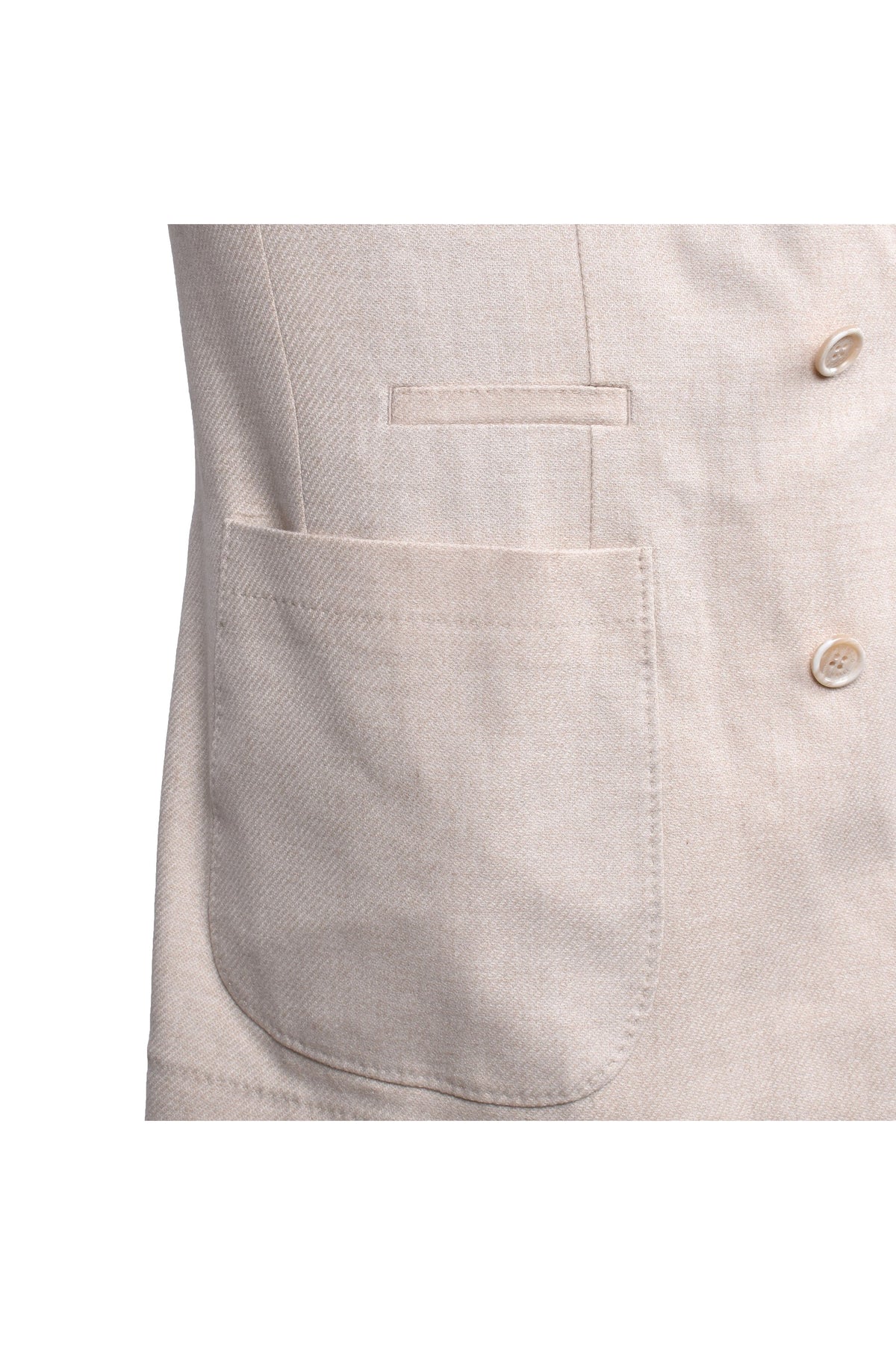 Men's Sand Wool Double Breasted Blazer