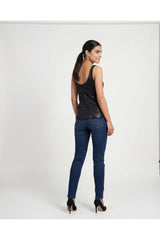 Women's Dark Grey Sequin Tank Shirt