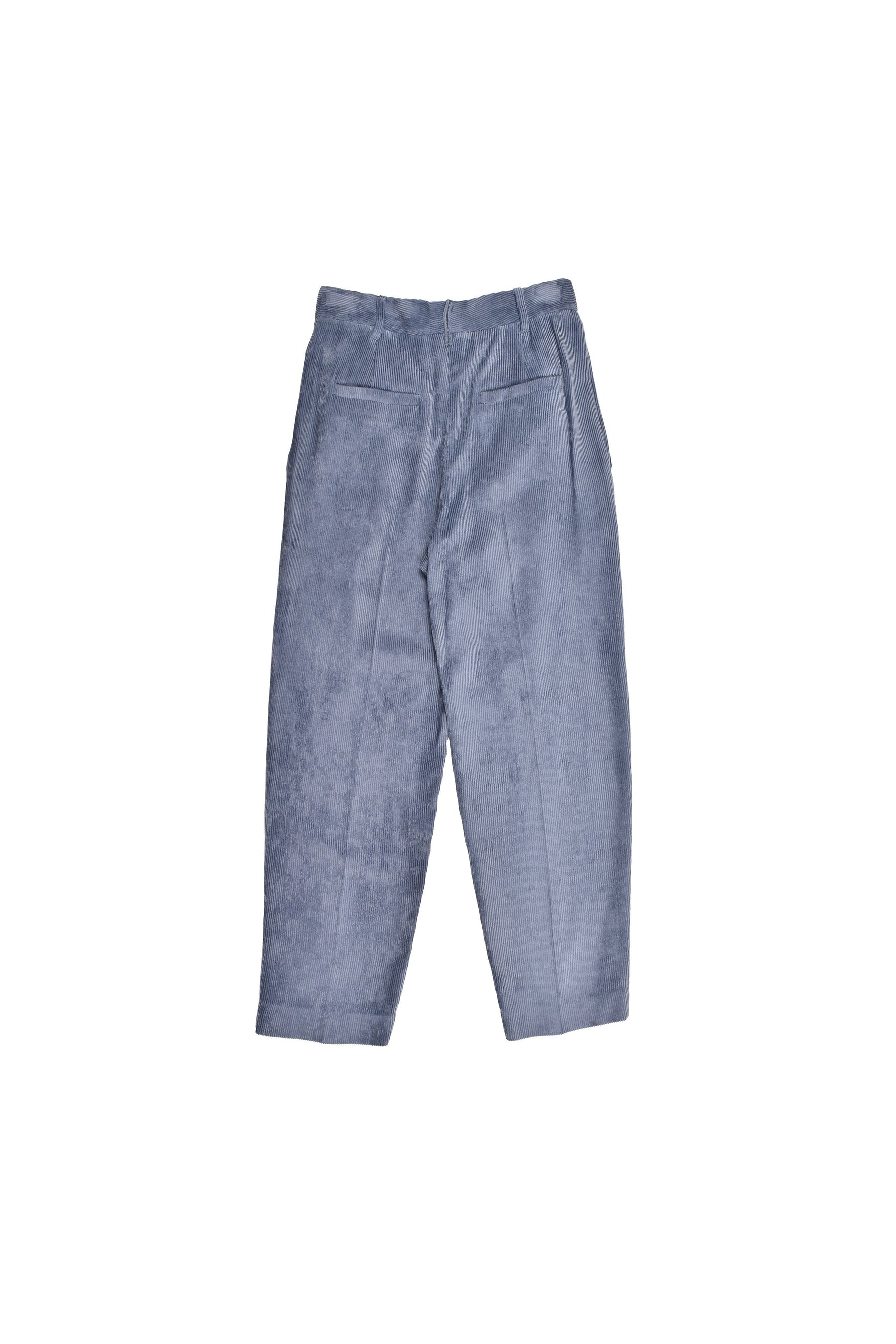 Brunello Cucinelli Women's Blue Pleated Corduroy Trousers