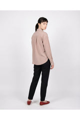 Women's Dusty Pink Silk Shirt