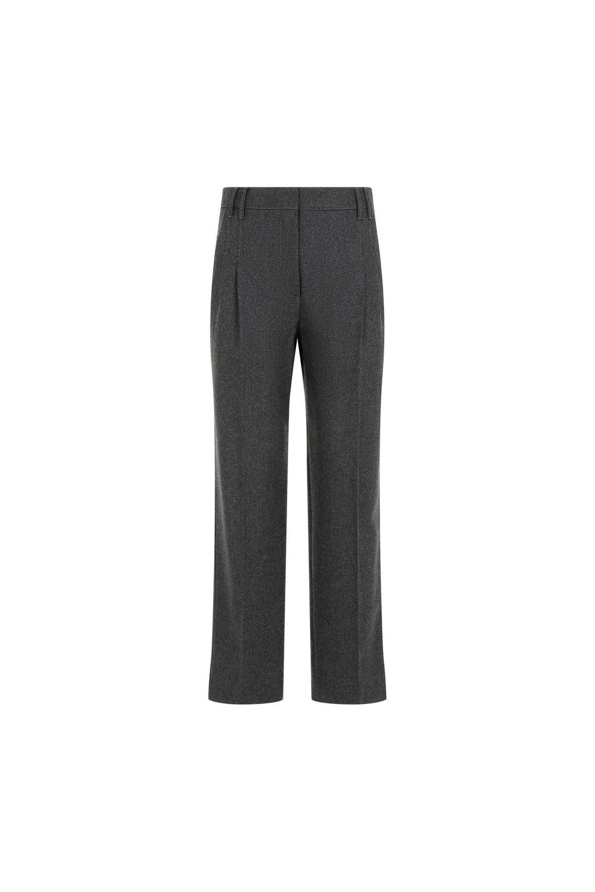 Women's Dark Grey Wool Cashmere Trousers