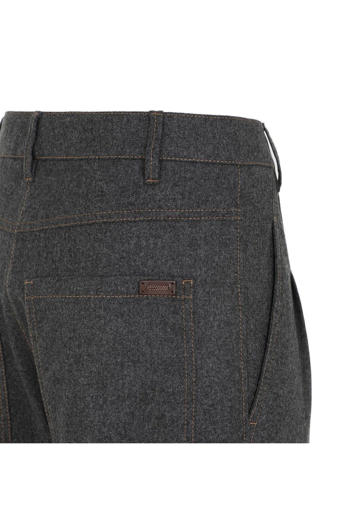 Women's Dark Grey Wool Cashmere Trousers