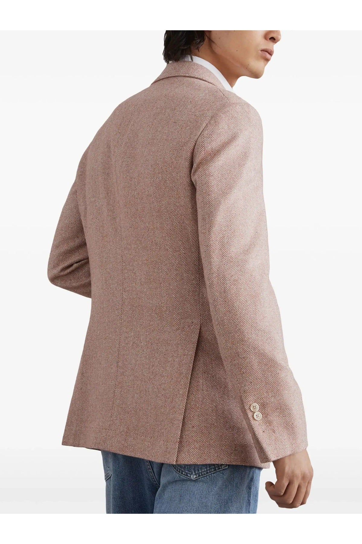 Men's Light Brown Wool Silk Blazer