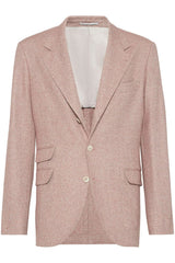 Men's Light Brown Wool Silk Blazer