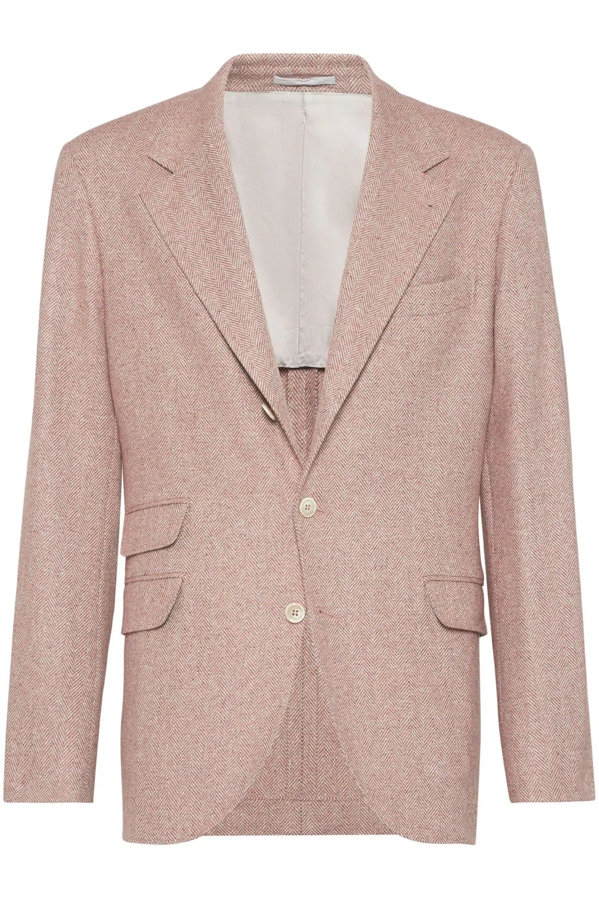 Men's Light Brown Wool Silk Blazer