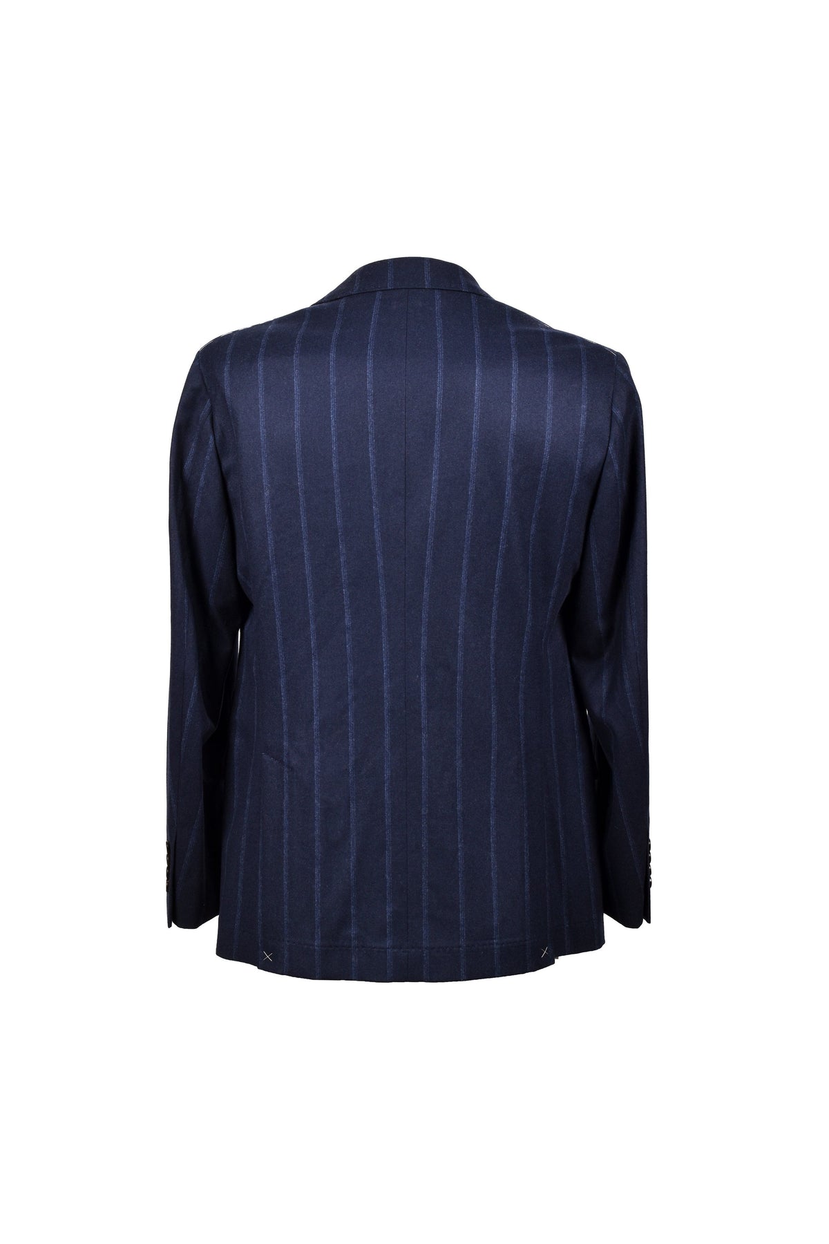 Men's Blue Wool Striped Suit