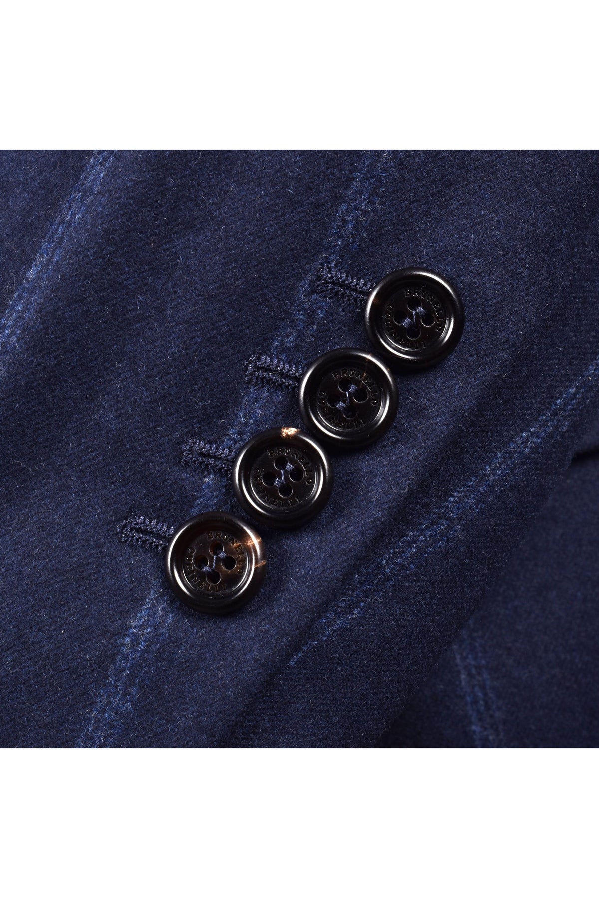 Men's Blue Wool Striped Suit