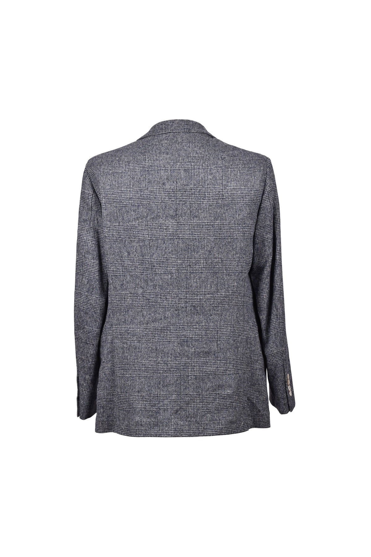 Men's Blue Wool Check Suit