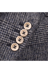 Men's Blue Wool Check Suit