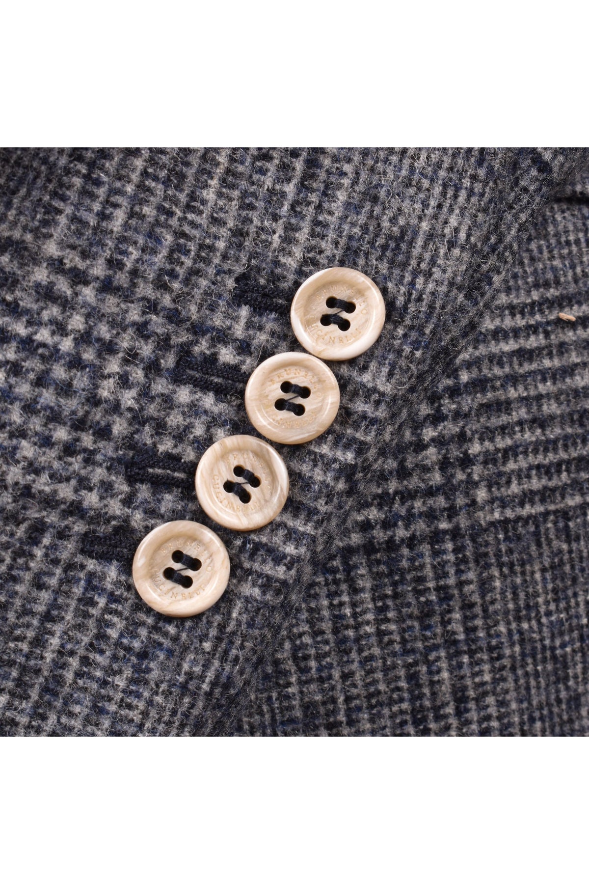 Men's Blue Wool Check Suit